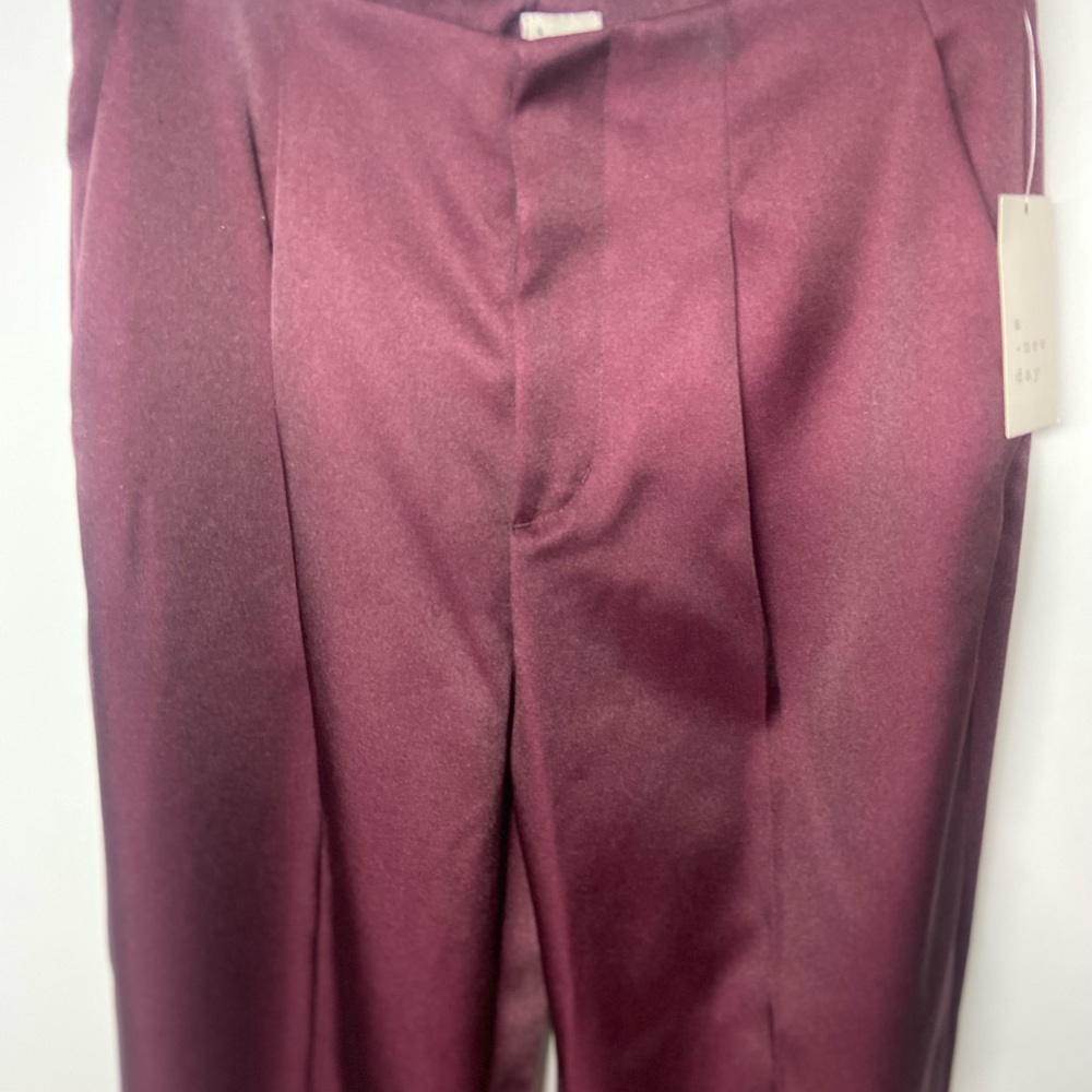 a new day Burgundy Trousers - Picture 2 of 9